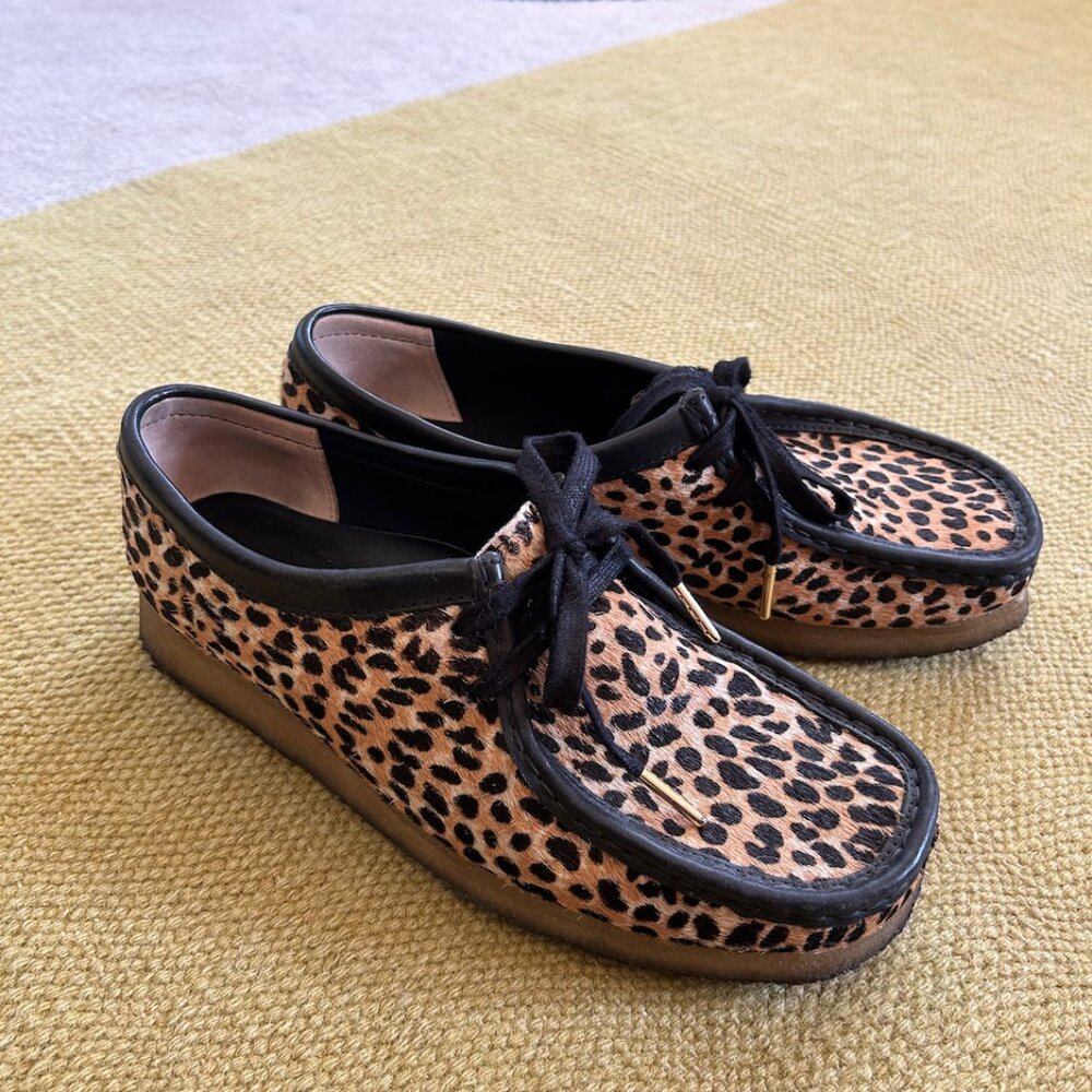 Clarks Originals Wallabee Boots Leopard Print Cowhair 10